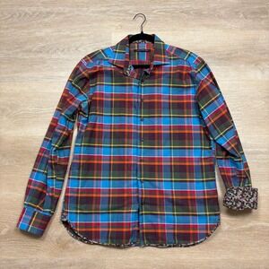 Hammer Made Plaid Button Down Long‎ Sleeve Shirt Men's Neck 16.5
